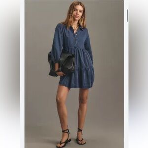 J.Crew Chambray Collared Mini Shirtdress